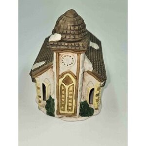 National Rennoc 1992 Ceramic White Church Figure Vintage Decorative Collectible